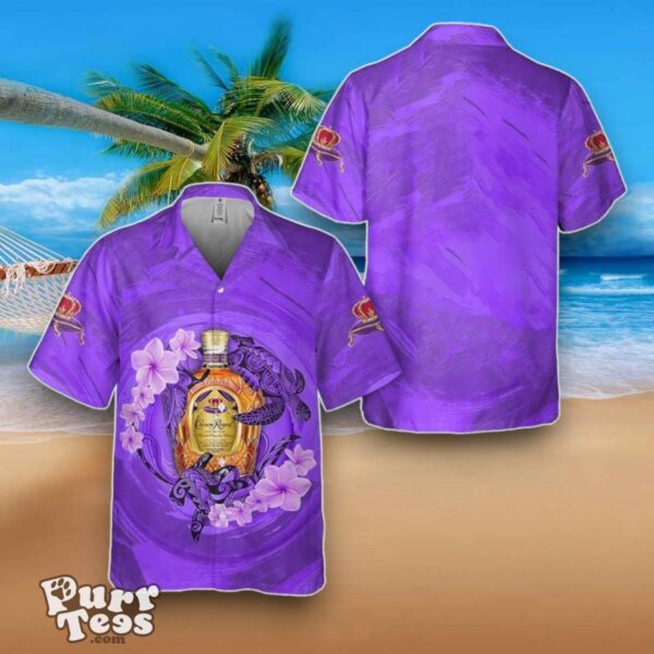 Crown Royal Turtles Purple Flowery Hawaiian Shirt Best Gift Product Photo 1