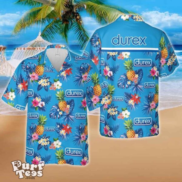 Durex Condoms Blue Pineapple Hawaiian Shirt Best Gift Product Photo 1