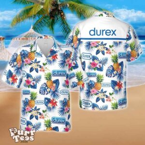 Durex Condoms White Blue Hawaiian Shirt Best Gift Product Photo 1