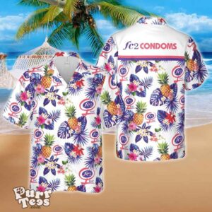 FC2 Condoms Purple Pink And White Hawaiian Shirt Best Gift Product Photo 1