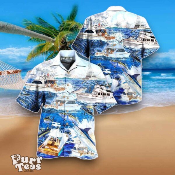 Fishing Is My Game Papa Is My Name Edition Sea View Hawaiian Shirt Best Gift Product Photo 1