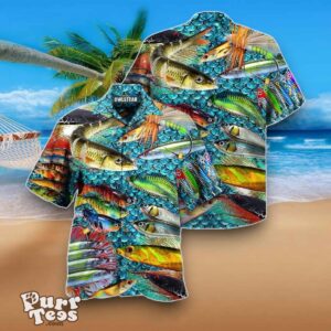 Fishing Master Baiter Edition Blue Fish Scales Hawaiian Shirt Best Gift Product Photo 1