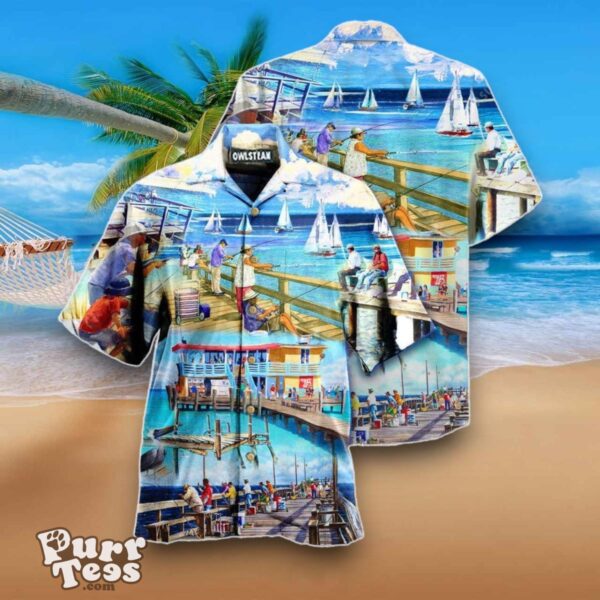 Fishing Pier Edition Beach View Hawaiian Shirt Best Gift Product Photo 1