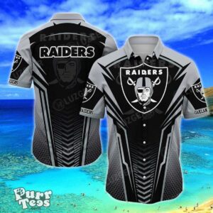 Las Vegas Raiders NFL Team Football Beach Shirt Summer Button Down Hawaiian Shirt Best Gift Product Photo 1