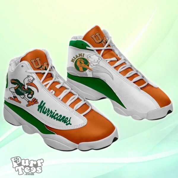 Miami Hurricanes Sneakers Air Jordan 13 Shoes Special Gift Product Photo 1