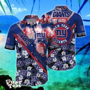 New York Giants NFL Hawaiian Shirt Graphic Tropical Pattern Football Best Gift Product Photo 1