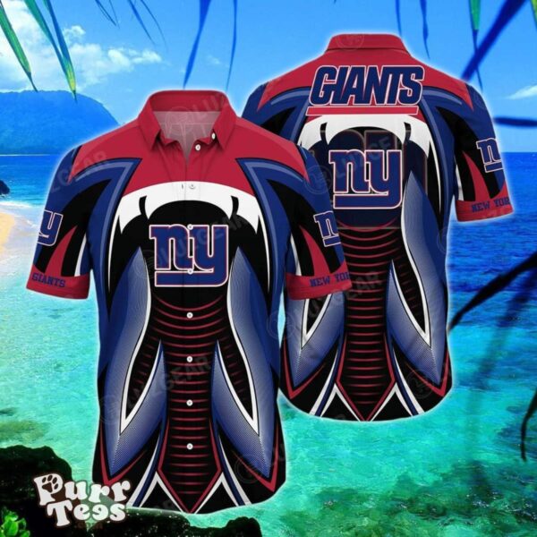 New York Giants NFL Hawaiian Shirt Summer Short Sleeve Button Down Shirt Best Gift Product Photo 1