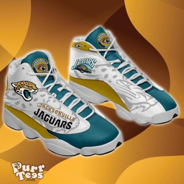 NFL Jacksonville Jaguars Blue White Air Jordan 13 Shoes Best Gift Product Photo 1