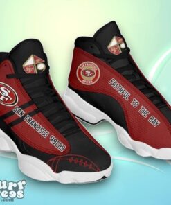 NFL San Francisco 49ers Black Red Air Jordan 13 Shoes Special Gift Product Photo 1