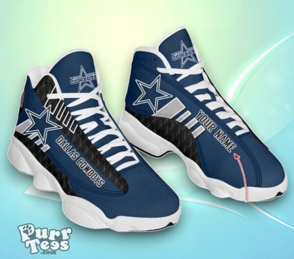 Personalized Dallas Cowboys Football NFL Big Logo Air Jordan 13 Shoes Special Gift Product Photo 1