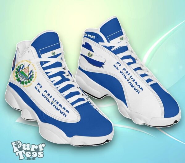 Personalized El Salvador Map Custom Air Jordan 13 Shoes Special Gift Product Photo 1