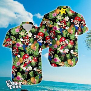 Super Mario And Friends Button Down Hawaiian Shirt Special Gift Product Photo 1