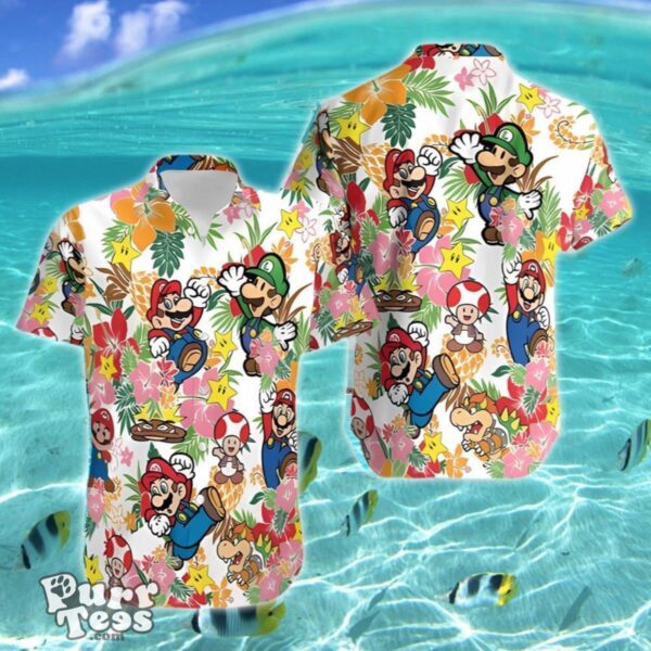 Super Mario And Friends Hawaiian Shirt Style Gift Product Photo 1