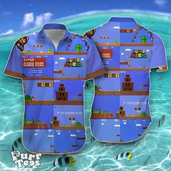 Super Mario Print Hawaiian Shirt Style Gift Product Photo 1