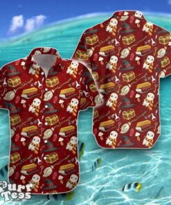 Wizard Fabric Items Harry Potter All Over Print Red Hawaiian Shirt Style Gift Product Photo 1