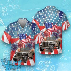 1942 Willys MB Jeep, 4th Of July Hawaiian Shirt Product Photo 1
