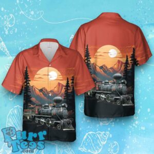 2-6-0 Mogul Steam Locomotive Hawaiian Shirt Product Photo 1