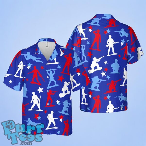 4th Of July Army Patriotic Soldier Hawaiian Shirt Product Photo 1