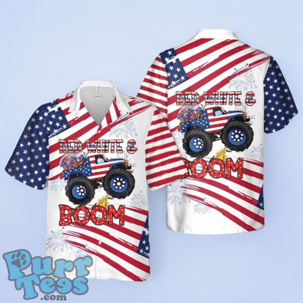 4th Of July Monster Truck Hawaiian Shirt Product Photo 1