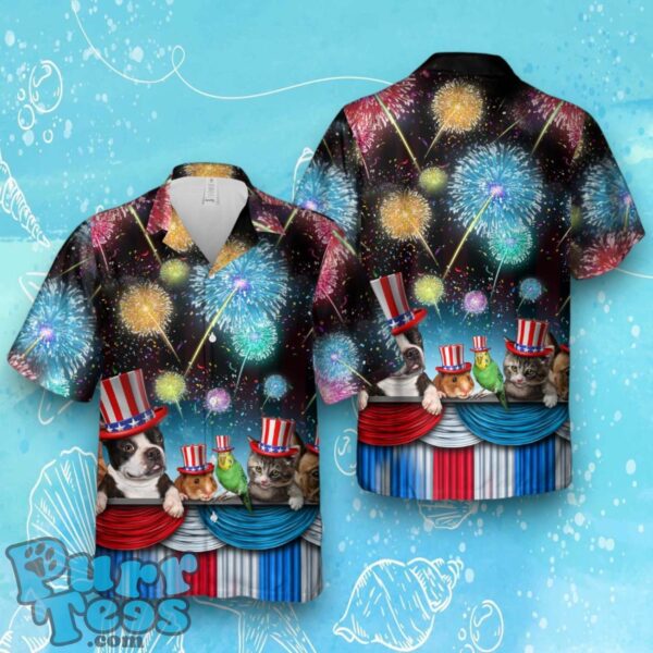 4th Of July Pet Celebration And Independence Day Pets Hawaiian Shirt Product Photo 1