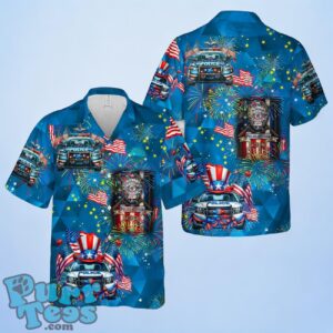 4th Of July Police Car Hawaiian Shirt Product Photo 1