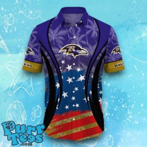 Baltimore Ravens NFL Hawaiian Shirt Flag 3D Summer Beach For Fans Product Photo 2