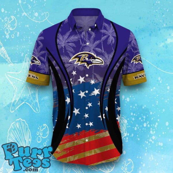 Baltimore Ravens NFL Hawaiian Shirt Flag 3D Summer Beach For Fans Product Photo 2