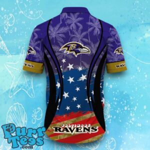 Baltimore Ravens NFL Hawaiian Shirt Flag 3D Summer Beach For Fans Product Photo 3