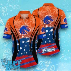 Boise State Broncos NCAA1 Hawaiian Shirt Flag 3D Summer Beach For Fans Product Photo 1