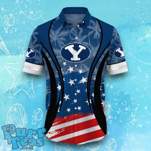 BYU Cougars NCAA3 Hawaiian Shirt Flag 3D Summer Beach For Fans Product Photo 2