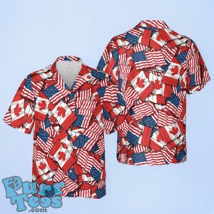 Canadian American Friendship Flag Hawaiian Shirt Product Photo 1