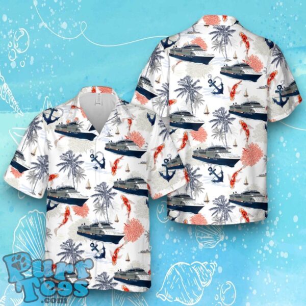 Celebrity Cruises Celebrity Eclipse Blue Color Hawaiian Shirt Product Photo 1