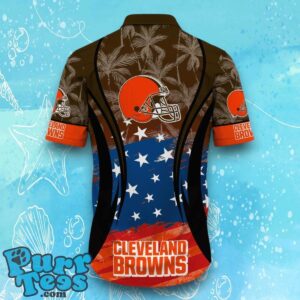 Cleveland Browns NFL Hawaiian Shirt Flag 3D Summer Beach For Fans Product Photo 3