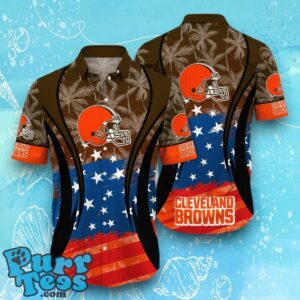 Cleveland Browns NFL Hawaiian Shirt Flag 3D Summer Beach For Fans Product Photo 1