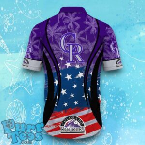 Colorado Rockies MLB Hawaiian Shirt Flag 3D Summer Beach For Fans Product Photo 3