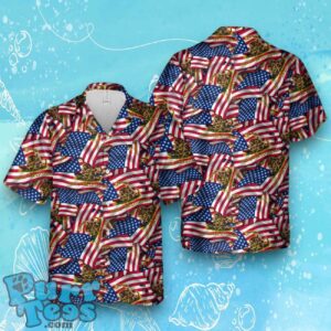 Dont Tread On Me Burnt US Flag Hawaiian Shirt Product Photo 1