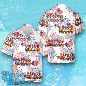 Farm Chickens, 4th Of July Hawaiian Shirt Product Photo 1