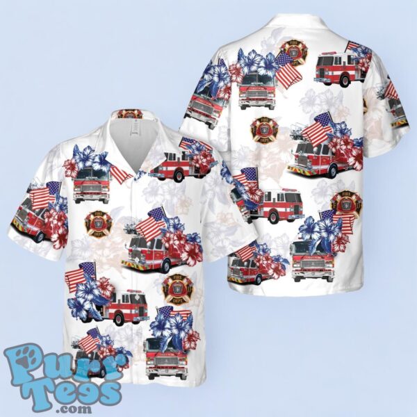 Fire Trucks Firefighter, 4th Of July Hawaiian Shirt Product Photo 1