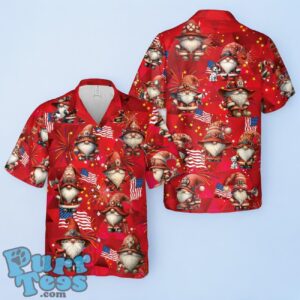 Firefighter Gnome Firefighter Fire Truck 4th Of July Hawaiian Shirt For Men Women Product Photo 1