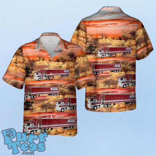 Freestones Kenworth K100 COE Aerodyne Semi Truck Hawaiian Shirt Product Photo 1