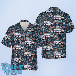 Goldendale, Washington, Klickitat County EMS District #1 With Firework Hawaiian Shirt Product Photo 1