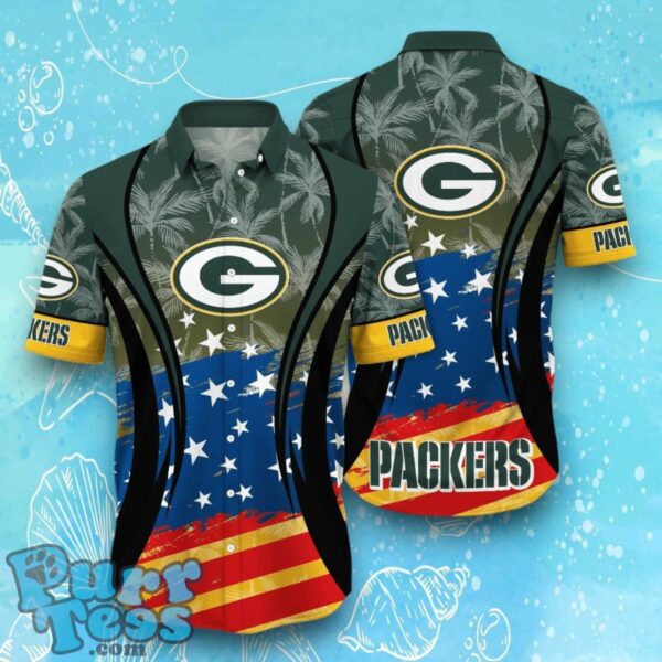 Green Bay Packers NFL Hawaiian Shirt Flag 3D Summer Beach For Fans Product Photo 1