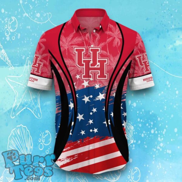 Houston Cougars NCAA3 Hawaiian Shirt Flag 3D Summer Beach For Fans Product Photo 2