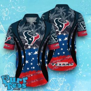 Houston Texans NFL Hawaiian Shirt Flag 3D Summer Beach For Fans Product Photo 1