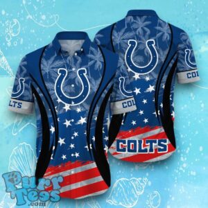 Indianapolis Colts NFL Hawaiian Shirt Flag 3D Summer Beach For Fans Product Photo 1