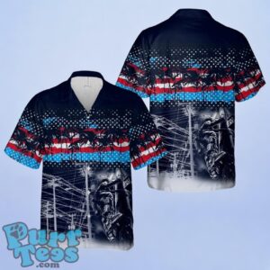 Lineman 4th Of July Hawaiian Shirt Product Photo 1