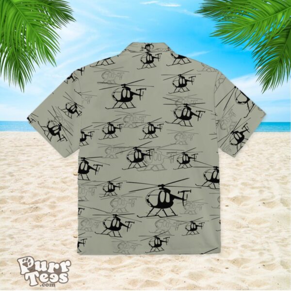 MD500 D Helicopter Silhouette Hawaiian Shirt Product Photo 2