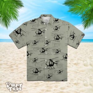 MD500 D Helicopter Silhouette Hawaiian Shirt Product Photo 1