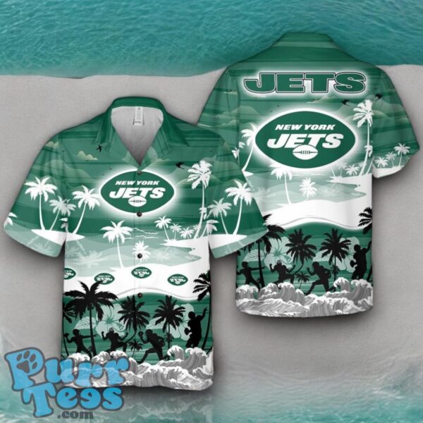 New York Jets Hawaiian Shirt Tropical 3D Summer Beach Gift For Men Women Product Photo 1