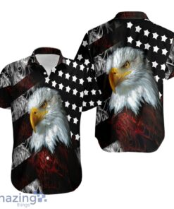 Bald Eagle Aloha Hawaiian Shirt Summer Gift Beach Shirt Product Photo 1